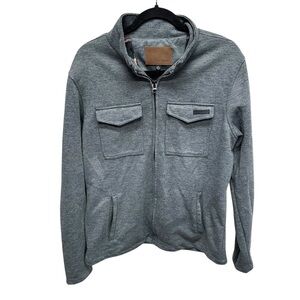 Civil Society Heather Navy Maiden Knit Full Zip field Jacket Coat Mens Large